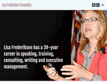 Tablet Screenshot of lisafrederiksen.com